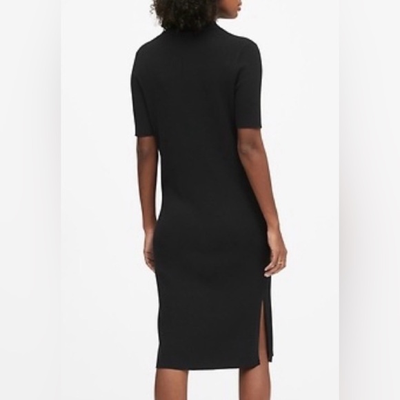 Black Ribbed Knit Dress - Picture 2 of 5